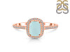 Blue Chalcedony & White Topaz Ring BLX-RDR-3263.