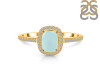 Blue Chalcedony & White Topaz Ring BLX-RDR-3263.