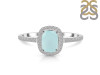 Blue Chalcedony & White Topaz Ring BLX-RDR-3263.