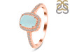 Blue Chalcedony & White Topaz Ring BLX-RDR-3263.