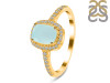 Blue Chalcedony & White Topaz Ring BLX-RDR-3263.