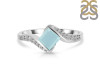 Blue Chalcedony & White Topaz Ring BLX-RDR-346.