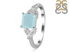 Blue Chalcedony & White Topaz Ring BLX-RDR-353.