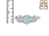 Blue Chalcedony & White Topaz Ring BLX-RDR-355.