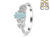 Blue Chalcedony & White Topaz Ring BLX-RDR-355.