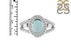 Blue Chalcedony & White Topaz Ring BLX-RDR-359.