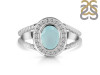 Blue Chalcedony & White Topaz Ring BLX-RDR-359.