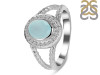 Blue Chalcedony & White Topaz Ring BLX-RDR-359.