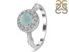 Blue Chalcedony & White Topaz Ring BLX-RDR-364.