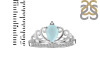 Blue Chalcedony & White Topaz Ring BLX-RDR-365.