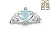 Blue Chalcedony & White Topaz Ring BLX-RDR-365.