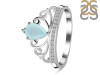 Blue Chalcedony & White Topaz Ring BLX-RDR-365.