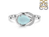 Blue Chalcedony & White Topaz Ring BLX-RDR-367.