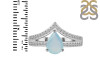 Blue Chalcedony & White Topaz Ring BLX-RDR-372.