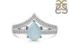 Blue Chalcedony & White Topaz Ring BLX-RDR-372.