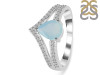 Blue Chalcedony & White Topaz Ring BLX-RDR-372.