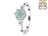 Blue Chalcedony & White Topaz Ring BLX-RDR-373.