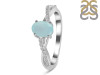 Blue Chalcedony & White Topaz Ring BLX-RDR-376.