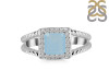 Blue Chalcedony & White Topaz Ring BLX-RDR-388.