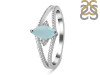 Blue Chalcedony & White Topaz Ring BLX-RDR-396.