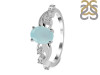 Blue Chalcedony & White Topaz Ring BLX-RDR-402.