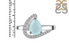 Blue Chalcedony & White Topaz Ring BLX-RDR-404.