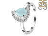 Blue Chalcedony & White Topaz Ring BLX-RDR-404.