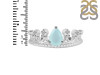 Blue Chalcedony & White Topaz Ring BLX-RDR-405.