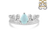 Blue Chalcedony & White Topaz Ring BLX-RDR-405.