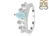 Blue Chalcedony & White Topaz Ring BLX-RDR-405.