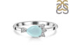 Blue Chalcedony & White Topaz Ring BLX-RDR-433.