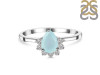 Blue Chalcedony & White Topaz Ring BLX-RDR-436.