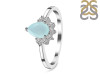Blue Chalcedony & White Topaz Ring BLX-RDR-436.