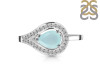 Blue Chalcedony & White Topaz Ring BLX-RDR-438.