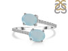 Blue Chalcedony & White Topaz Ring BLX-RDR-440.