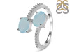 Blue Chalcedony & White Topaz Ring BLX-RDR-440.
