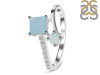 Blue Chalcedony & White Topaz Ring BLX-RDR-441.