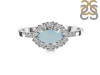Blue Chalcedony & White Topaz Ring BLX-RDR-446.