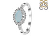 Blue Chalcedony & White Topaz Ring BLX-RDR-446.