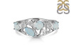 Blue Chalcedony & White Topaz Ring BLX-RDR-459.