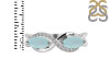 Blue Chalcedony & White Topaz Ring BLX-RDR-461.