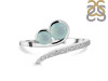 Blue Chalcedony & White Topaz Ring BLX-RDR-470.