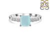 Blue Chalcedony & White Topaz Ring BLX-RDR-472.