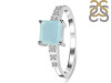 Blue Chalcedony & White Topaz Ring BLX-RDR-472.
