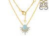 Blue Chalcedony & White Topaz Necklace BLX-RN-72.