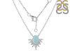 Blue Chalcedony & White Topaz Necklace BLX-RN-72.