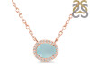 Blue Chalcedony & White Topaz Necklace BLX-RN-85.
