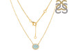 Blue Chalcedony & White Topaz Necklace BLX-RN-85.