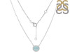 Blue Chalcedony & White Topaz Necklace BLX-RN-85.