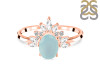 Blue Chalcedony & White Topaz Ring BLX-RR-405.